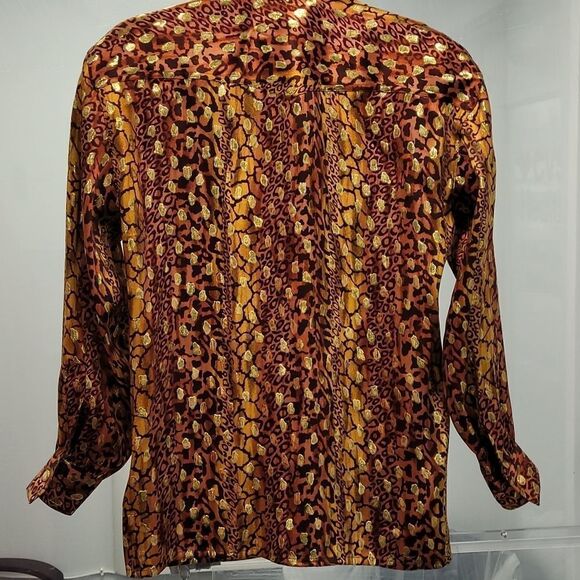 ESCADA BY MARGARETHA LEV 💯%SILK TOP SIZE 34 NWOT - Picture 6 of 7